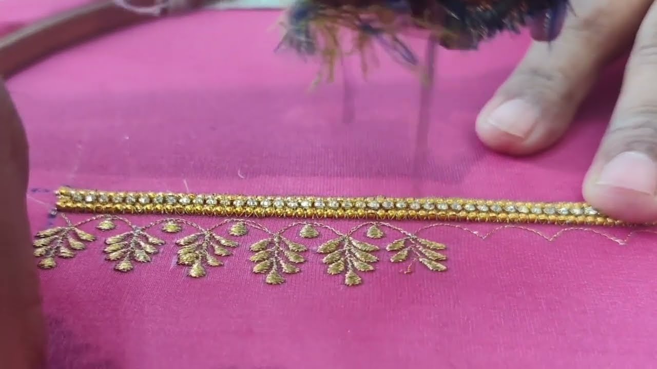 Simple machine embroidery designs || #zstarfashionembroiderydesigne  #machineembroidery 