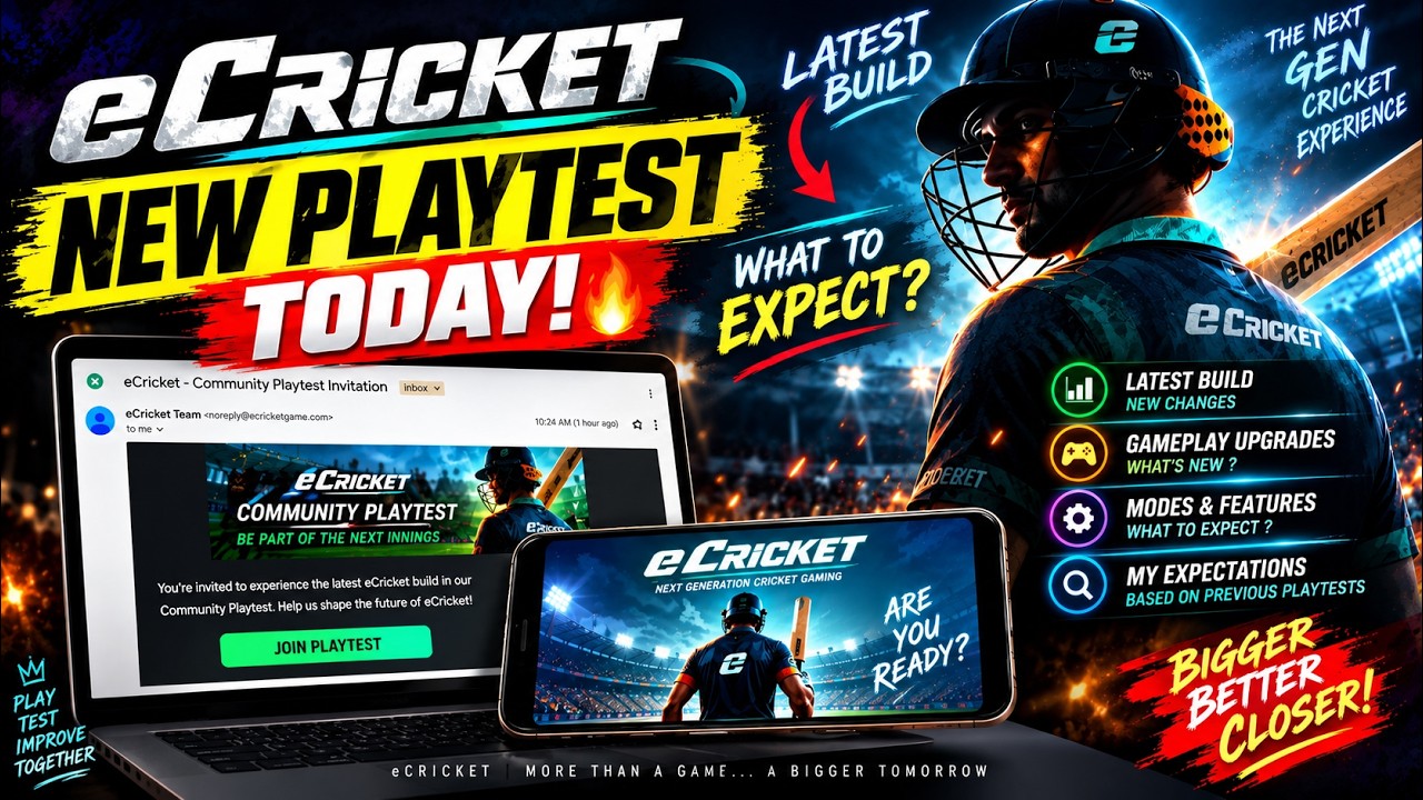 eCricket New Playtest Today | 🔥Latest Build & What to Expect ? e cricket game