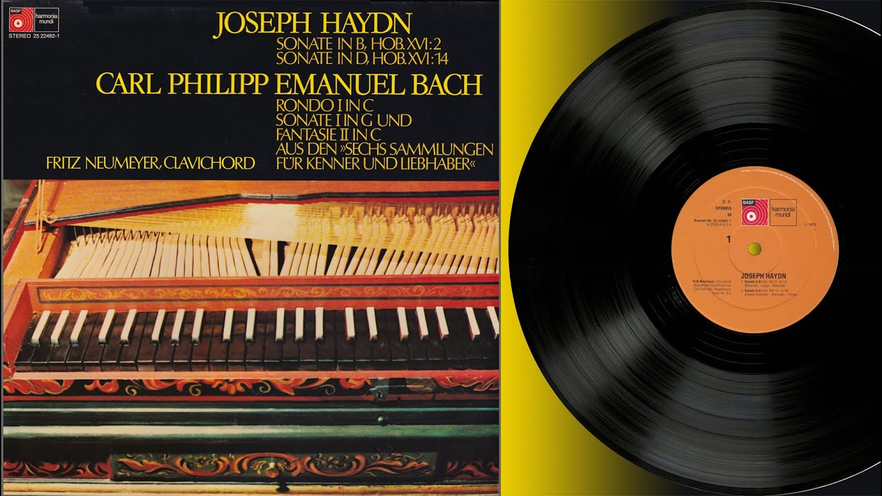 Fritz Neumeyer (clavichord) J. Haydn Sonate in B and in D. C.P.E. Bach Rondo in C, Sonate in G etc.