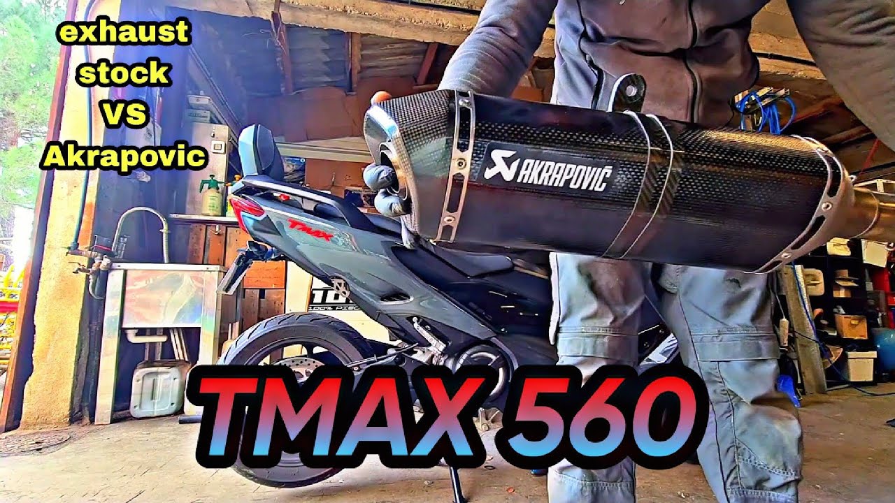 TMAX 560 TEST COMPARATIF : Ligne ORIGINE vs AKRAPOVIC Racing Carbone  🔊 SON INCROYABLE