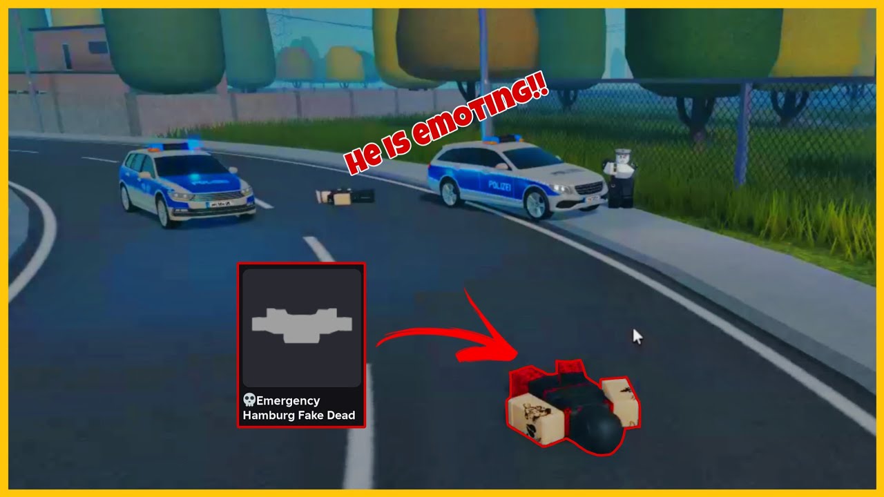 TROLLING COPS WITH DEATH EMOTE👽!! EMERGENCY HAMBURG🚨!!