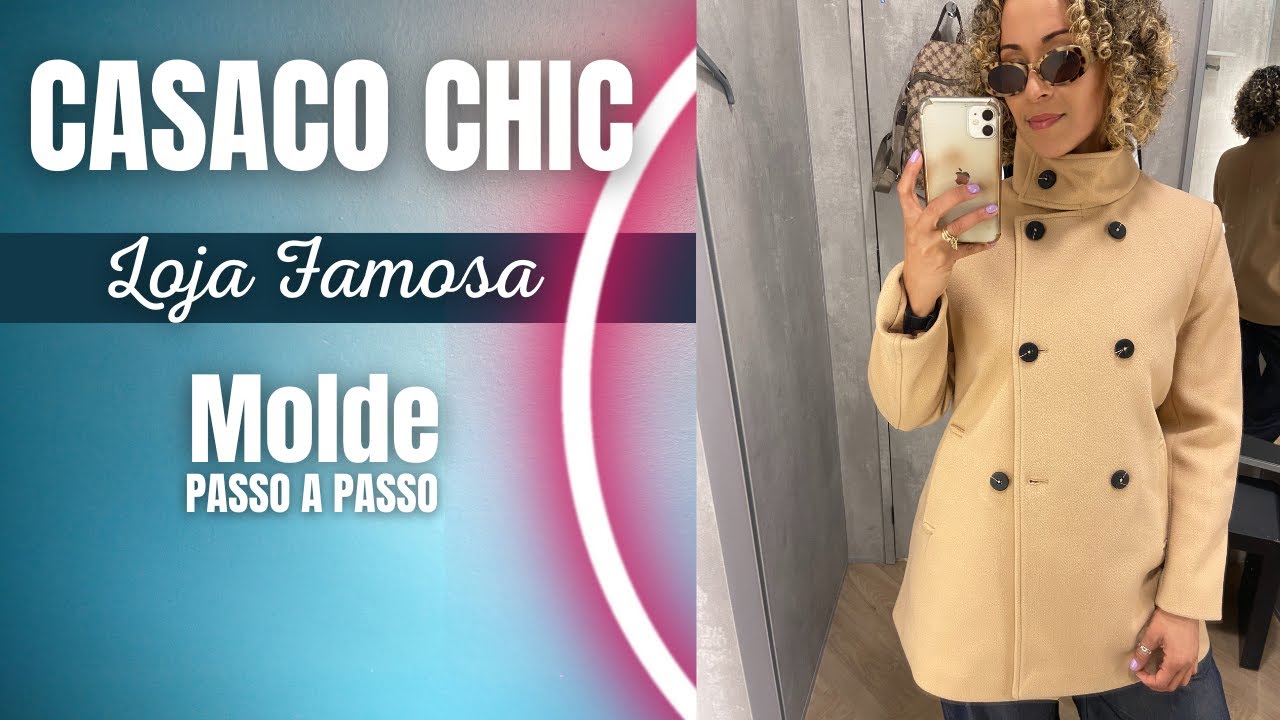 Casaco Chic Lã Batida Molde Passo a Passo