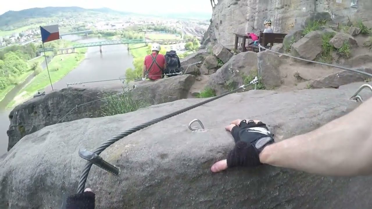 Nasz pierwszy raz na żelaznych szlakach via ferrata w Decin (Děč&iacute;n)