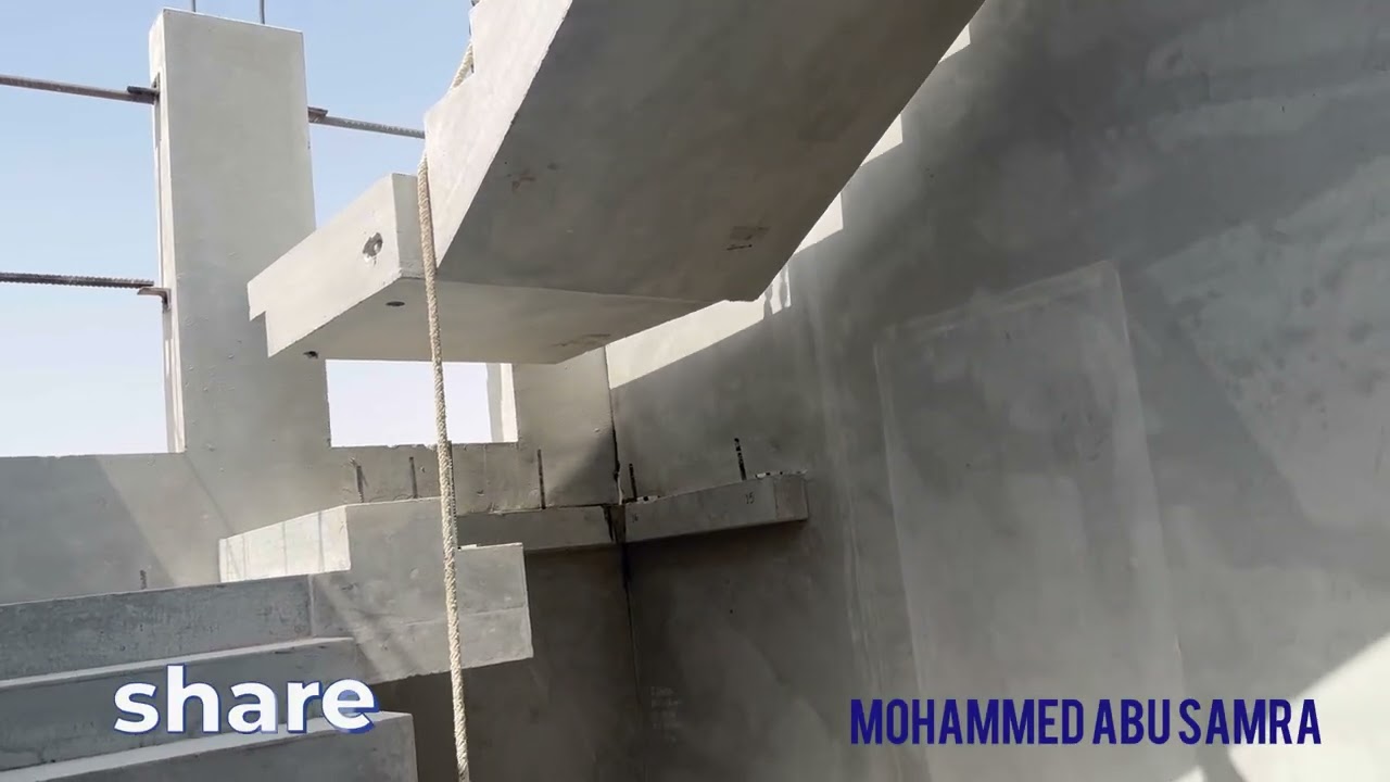 كيفية تركيب وتنفيذ السلالم مسبقة الصنع pre cast