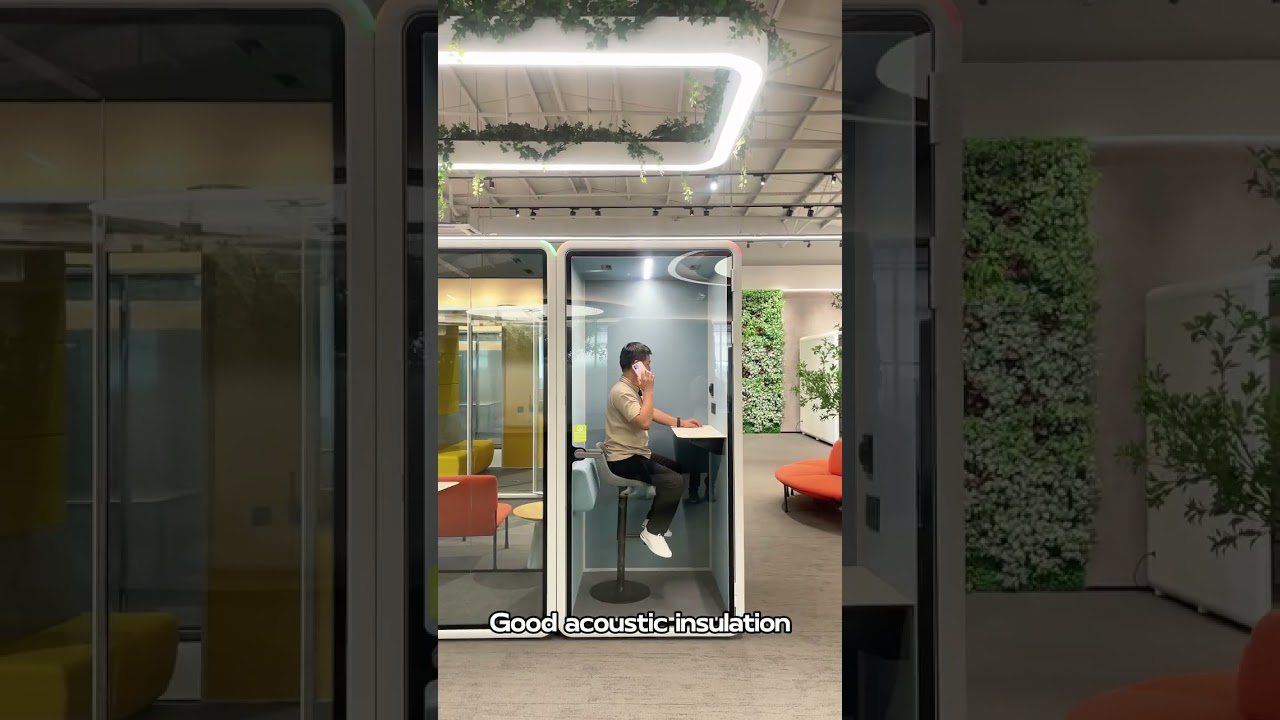 One Person Acoustic Office Pod New Design  #officepod #acousticbooth #soundproofbooth #acousticpod