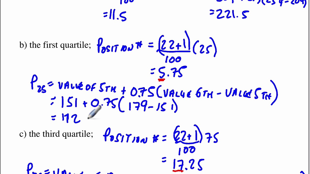 Percentiles and Quartiles 3