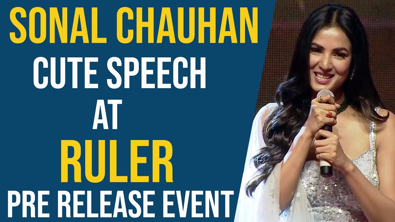 Actress Sonal Chauhan Cute Speech @Ruler Movie Pre Release Event | Balakrishna | TFPC