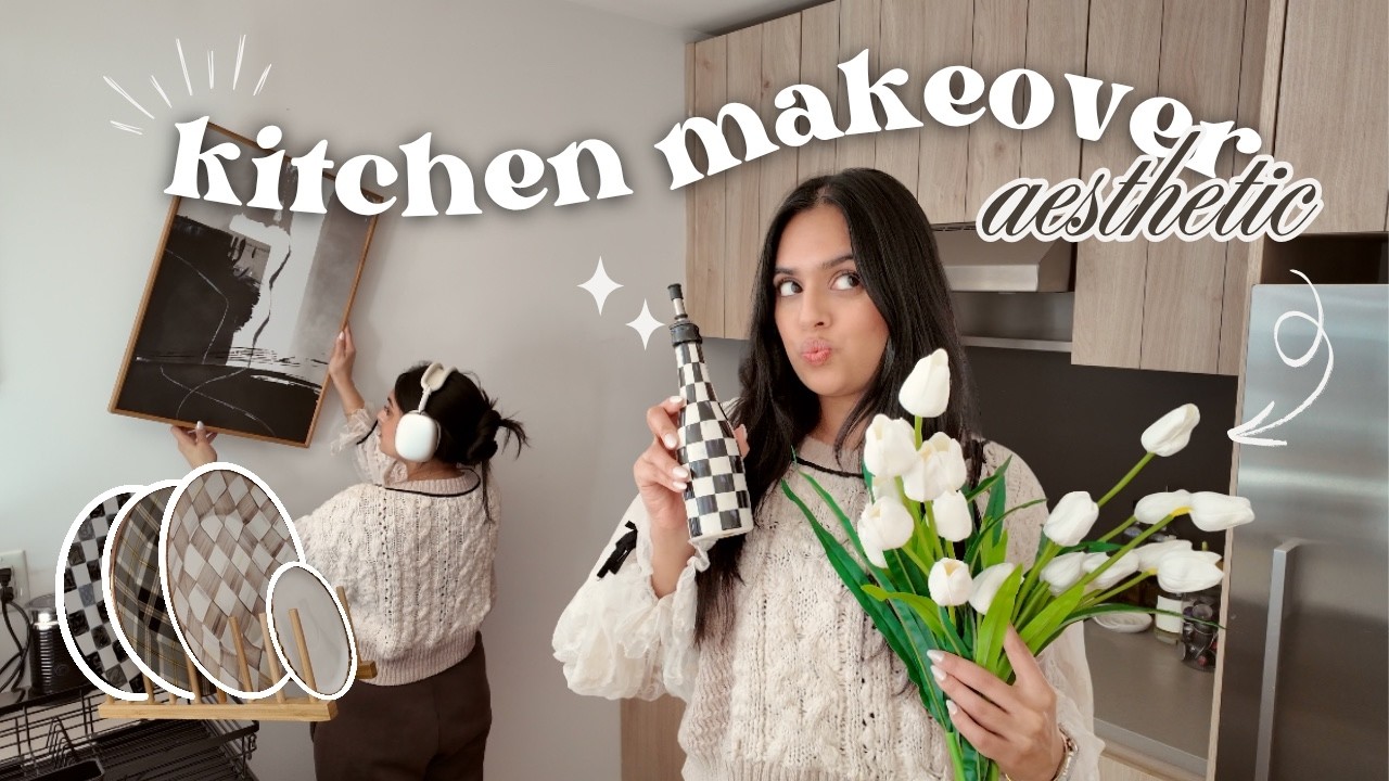 kitchen makeover vlog ✨🍽️🍦 *HUGE* transformation, kitchen shopping haul, retro decor, aesthetic
