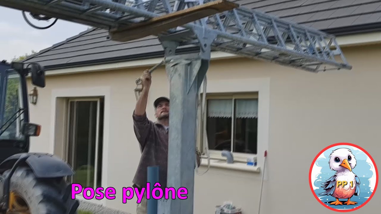 Pose pylône radioamateur