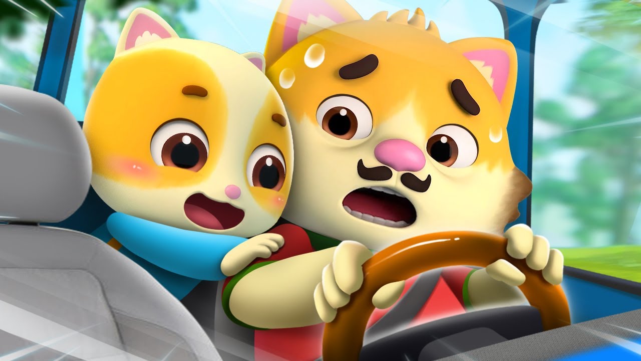 Wheels on the Bus | Car Safety Song | Safety Cartoon | Nursery Rhymes | Kids Song | Mimi and Daddy