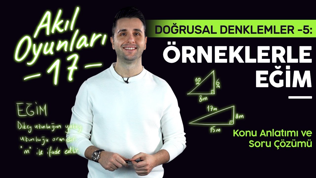 Doğrusal Denklemler 5: Eğim ve Doğrunun Eğimi | Ozan Alper 8. Sınıf Matematik | Lightboard ile Ders