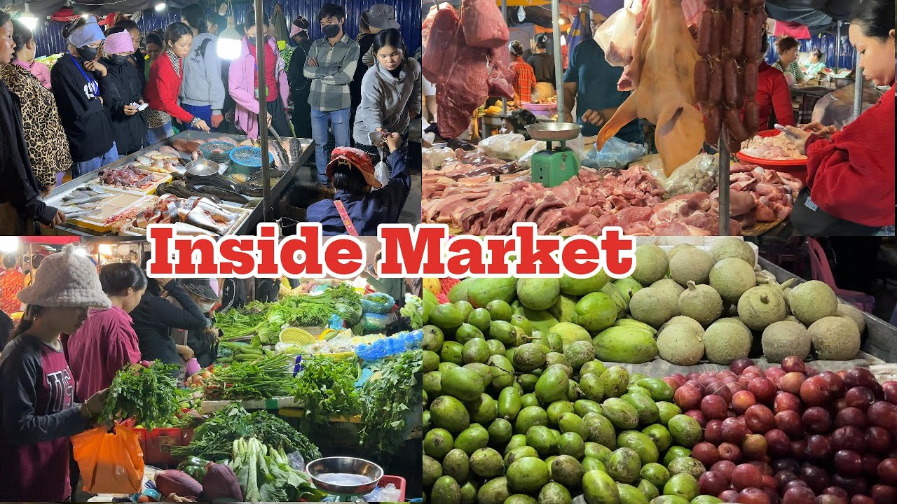 Chrey Kaong Market Phnom Penh | Amazing Night Street Food Market Tour in Cambodia 2025