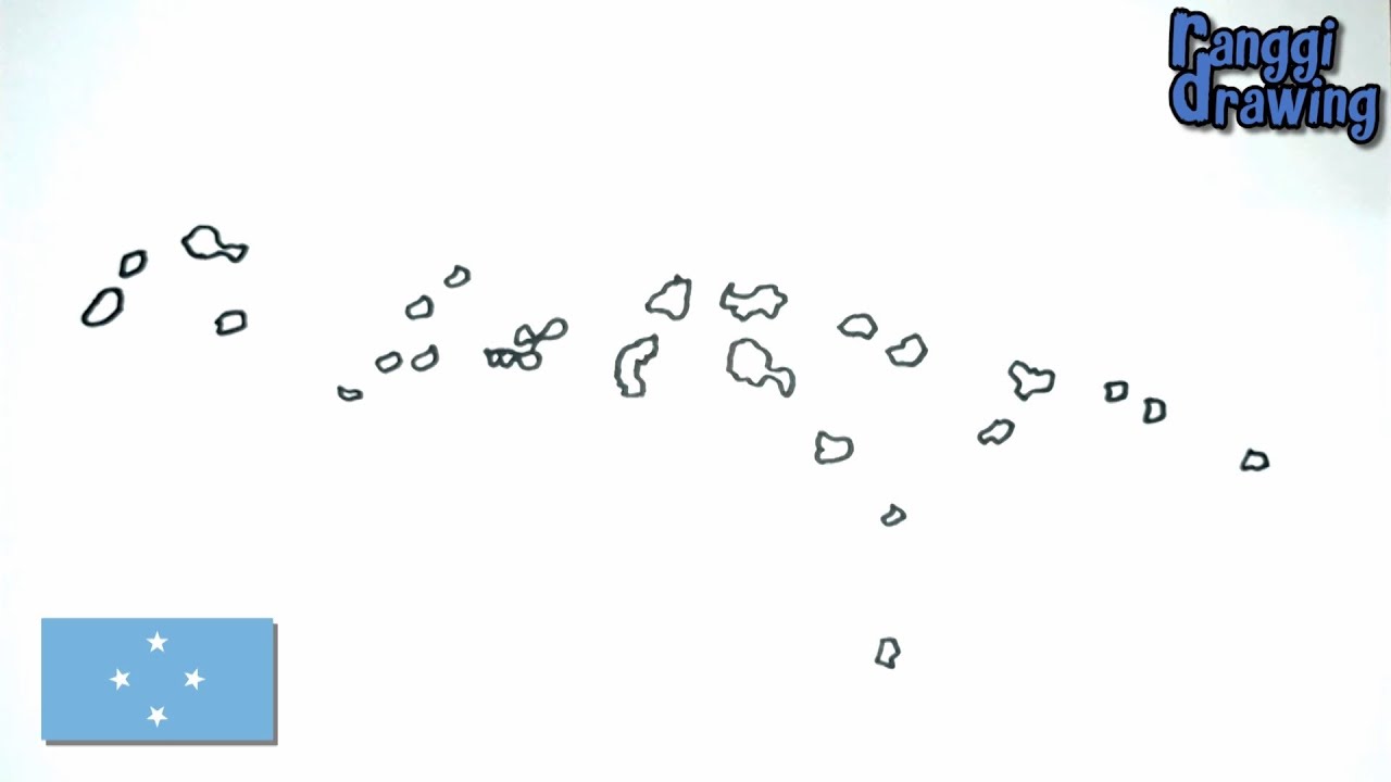 How to Draw Map of The Federated States of Micronesia