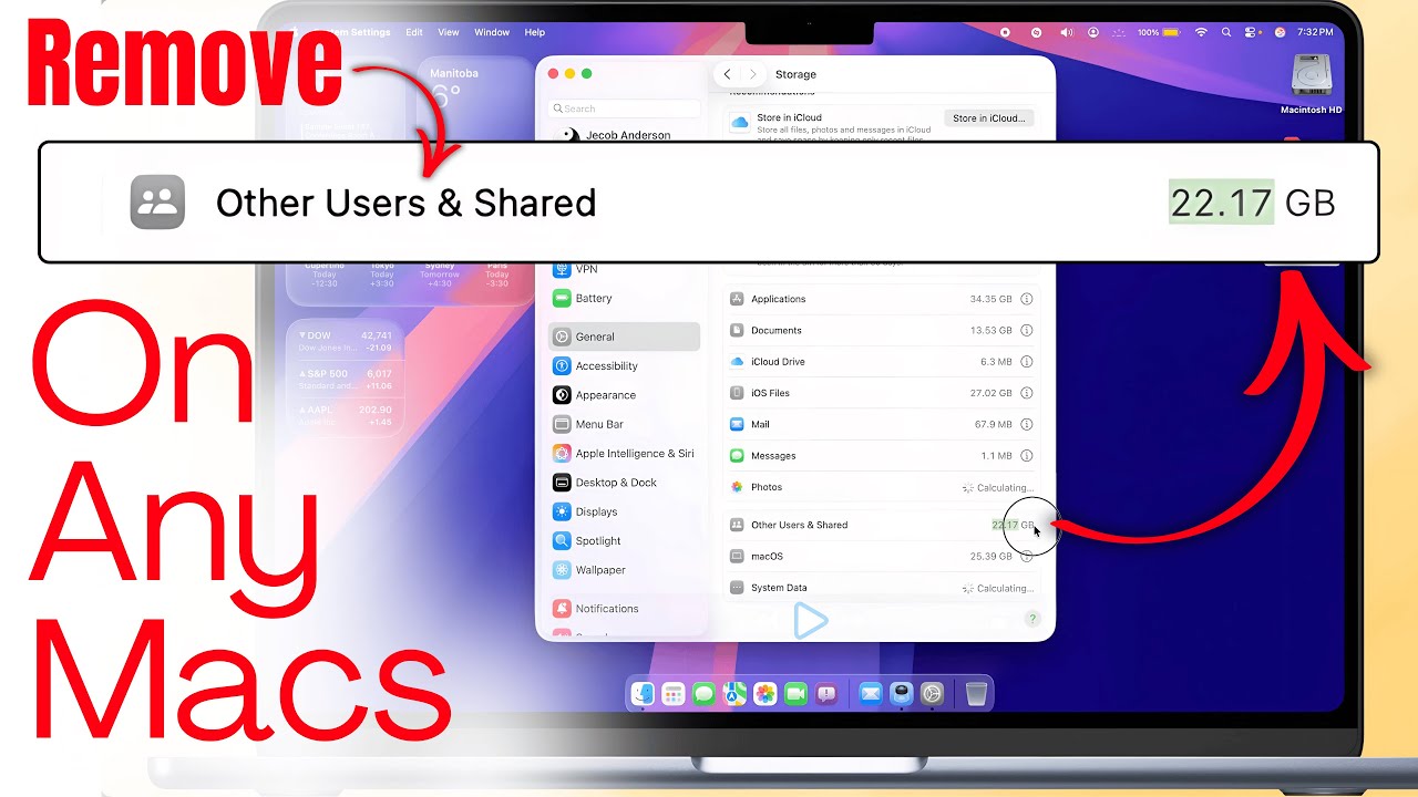 How to Remove Other Users & Shared Space in Storage on MacBook - in 2026