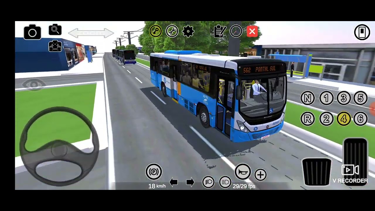 Ônibus de Goiânia Marcopolo Torino S no terminal Veiga JD via terminal Araguaia proton bus simulator