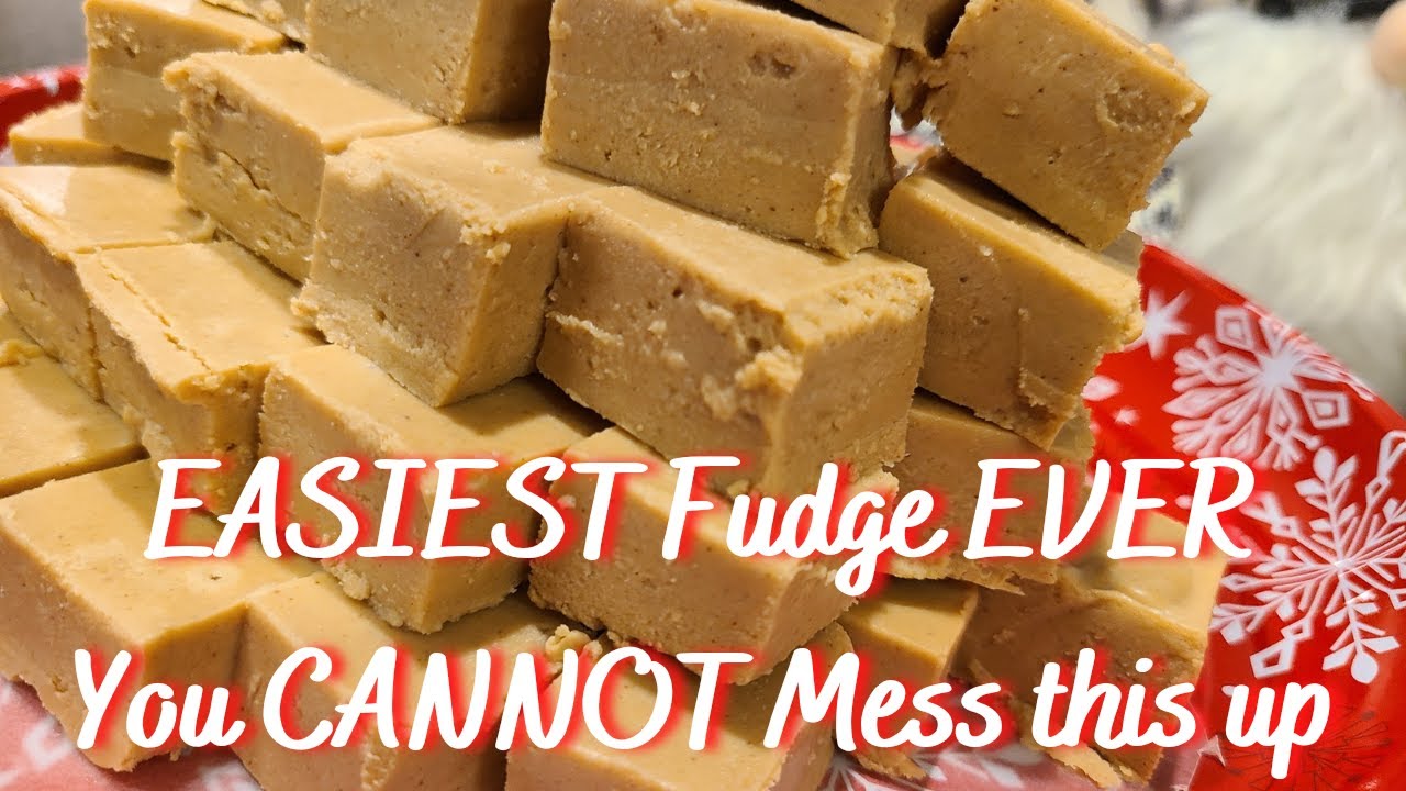 ONLY 2 Ingredient PEANUT BUTTER FUDGE in 5 minutes | Easiest Fudge Ever