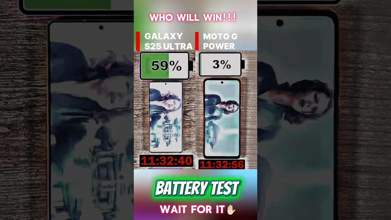🔥Galaxy S25 Ultra vs Moto G Power battery test 🔋 ⚡ #samsung #moto