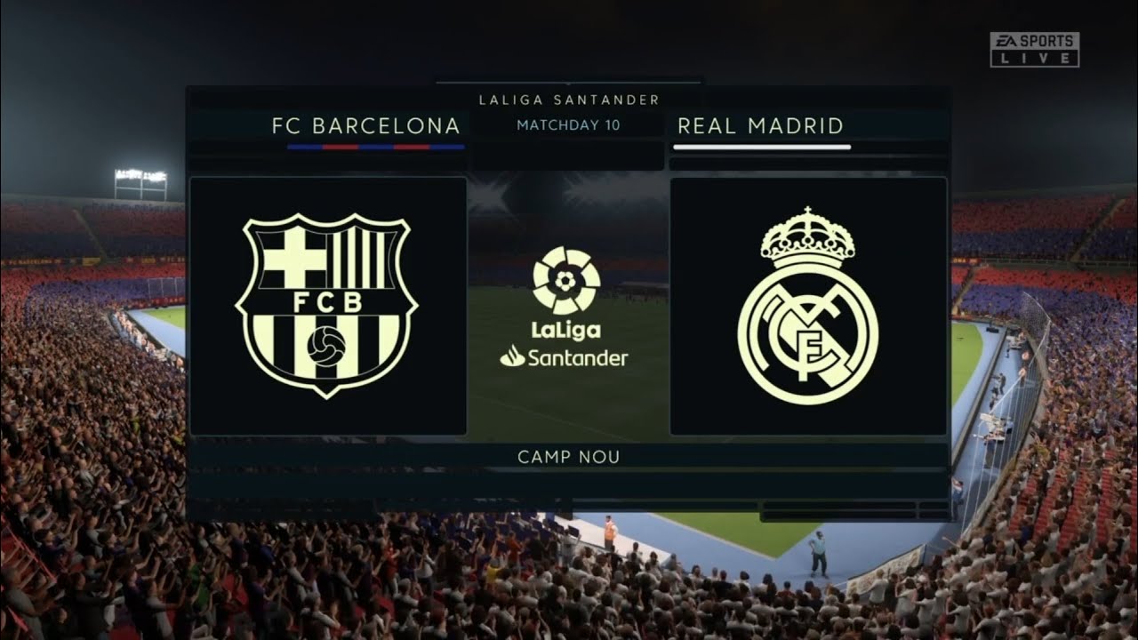 FIFA 20 : La liga tournament feat- FC Barcelona (Matchday-10) (EL CLASICO) (PS4 slim)