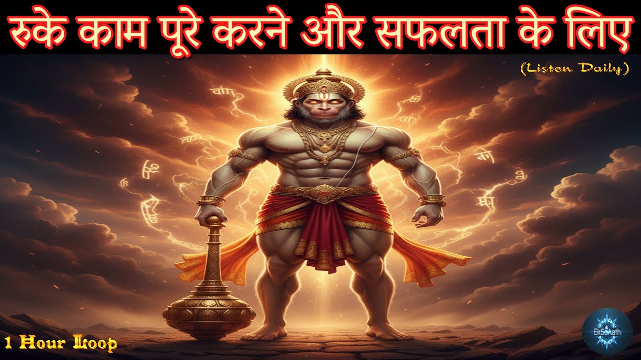 बजरंग बली का सबसे शक्तिशाली मंत्र 🔥 1 Hour Om Namo Bhagavate Anjaneyaya | Eksoaath