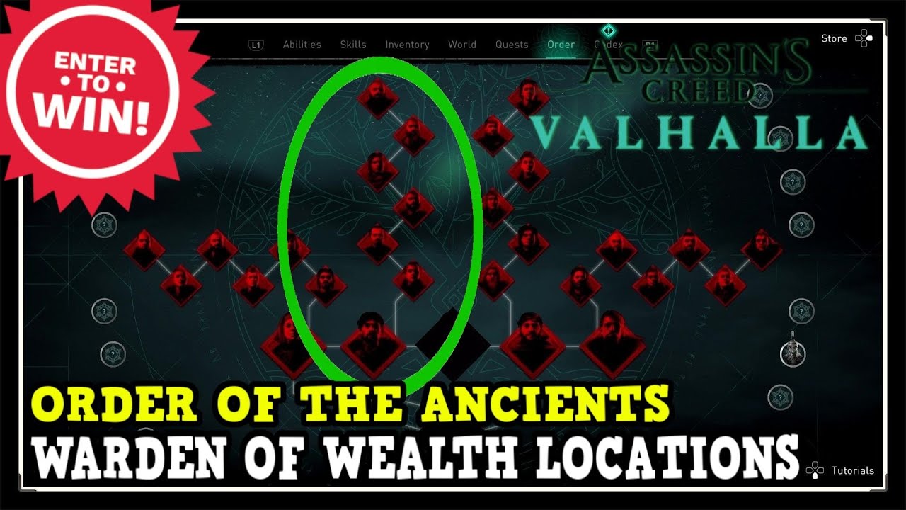 Assassin's Creed Valhalla Все локации ХРАНИТЕЛЯ БОГАТСТВА (Орден Древних)