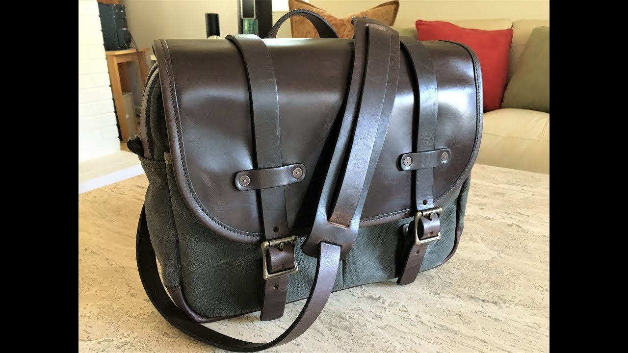 The Vermilyea Pelle Field Bag in 37oz. Canvas/Horse Hide Chromexcel