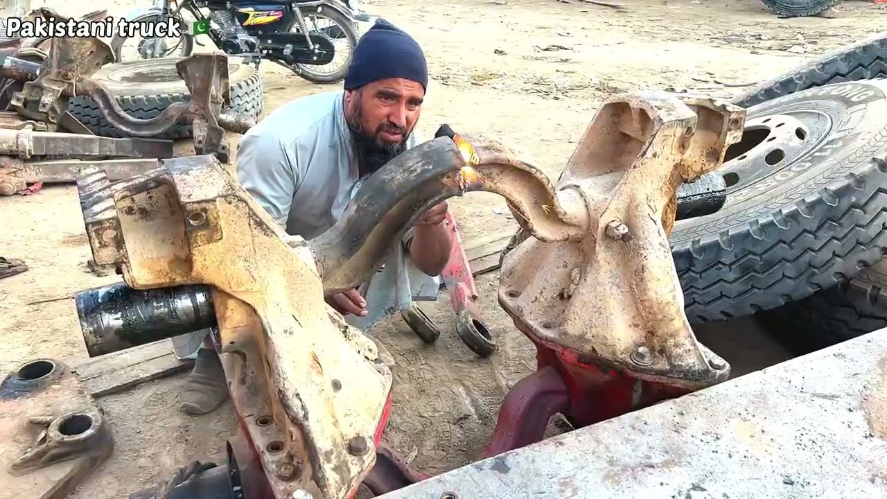 Two damaged truck bogie shafts were joined together to make one new healthy bogie shaft