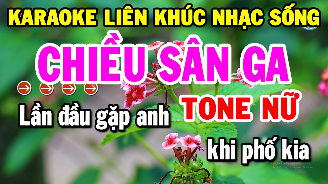 Karaoke Liên Khúc Nhạc Vàng Trữ Tình Tone Nữ Dễ Hát | Chiều Sân Ga - Nhớ Nhau Hoài