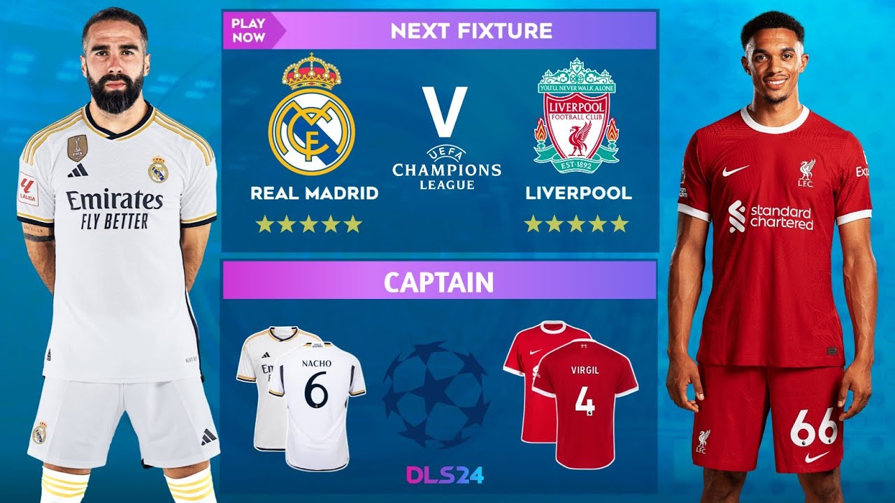 DLS 24 | Real Madrid Vs Liverpool | UCL | Dream League Soccer 2024 Gameplay...