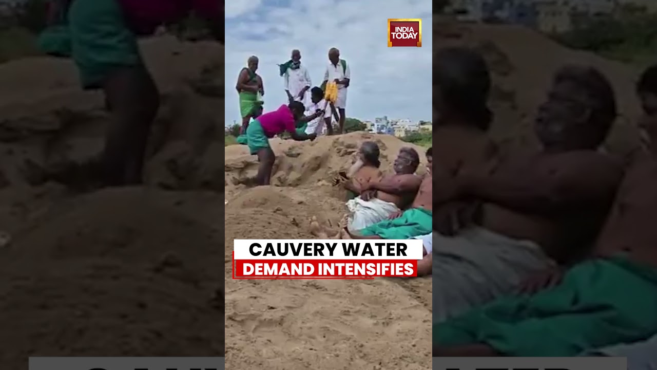 Tamil Nadu Farmers Protest Over Cauvery Water Release In Tiruchirappalli | Karnataka | Cauvery News