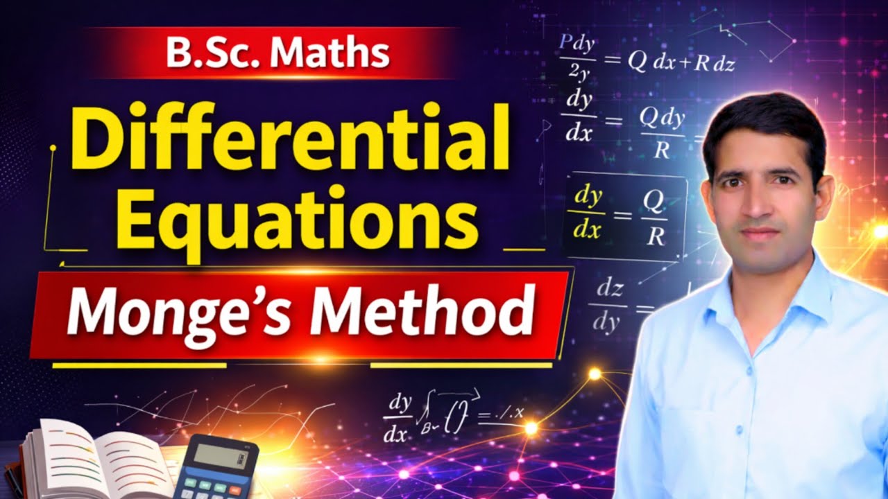 B.Sc. 4th Sem Maths | Differential Equations | Monge's Method Full Explanation in Hindi