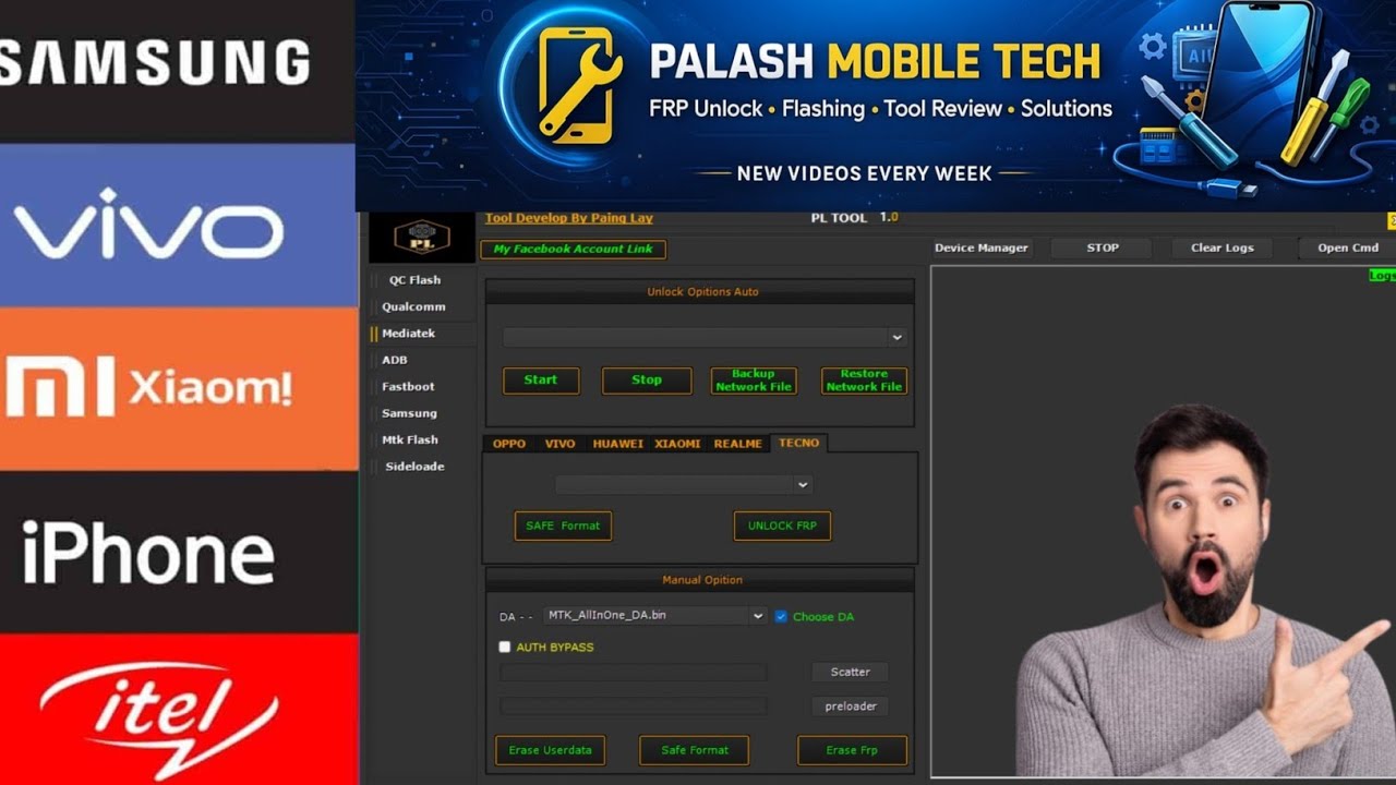 Best Tool for Mobile Unlocking 2025 | Android 14/15 FRP & Pattern Unlock || PL TOOL 1.0