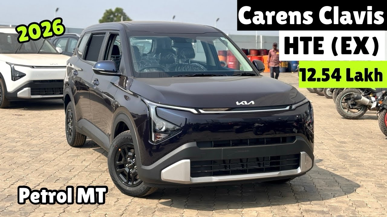 2026 ✅ Kia Carens Clavis HTE (EX) Petrol Manual Full Review Features And Price Kia Carens Clavis 