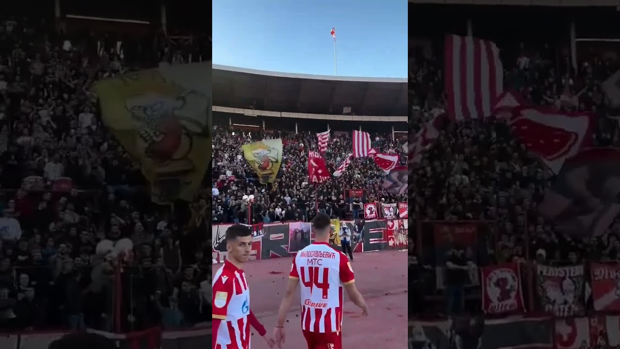 🔥🤯🇷🇸 | Crvena Zvezda players & fans celebrating after the Belgrade derby vs Partizan today