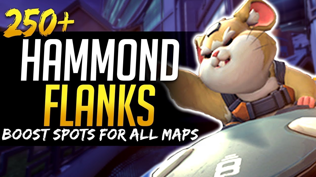 Overwatch 250+ HAMMOND GRAPPLE FLANKS & BOOSTS - All Maps - Wrecking Ball Guide