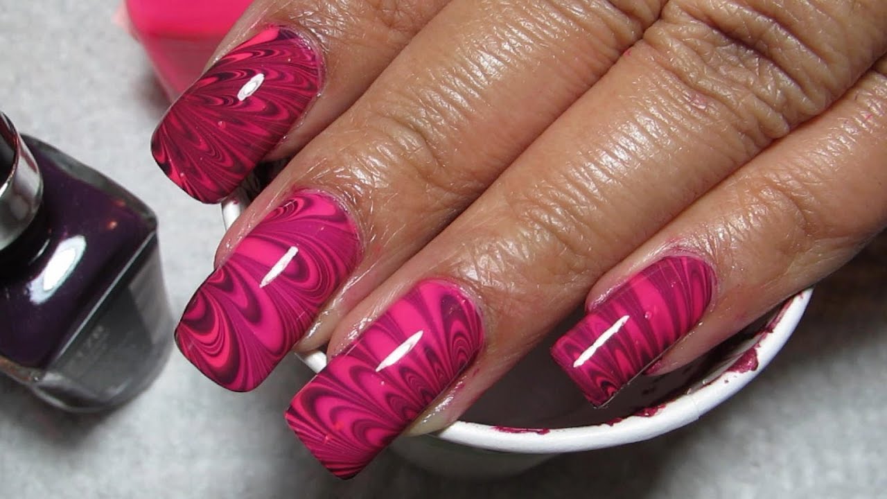 Friday I'm in Love ~ Pink & Purple Water Marble