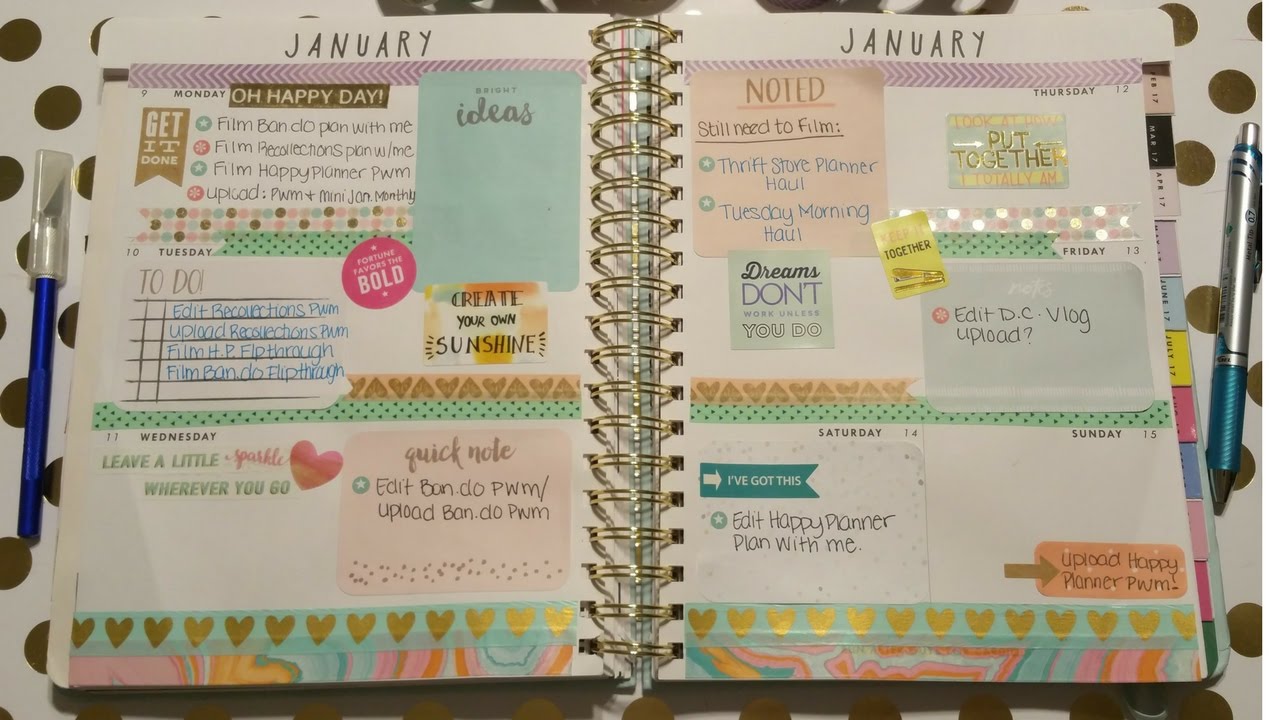 Sticky Note Plan With Me! | Bando planner