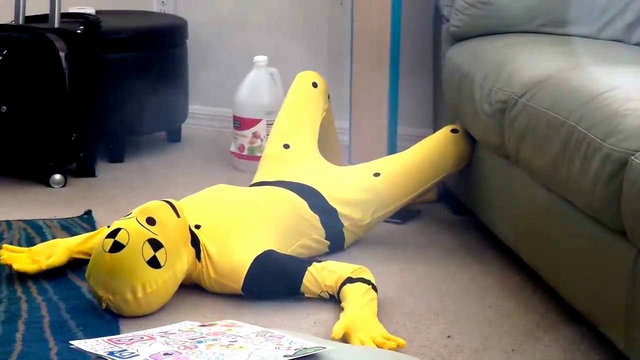 Farting in a Crash Test Dummy Morphsuit