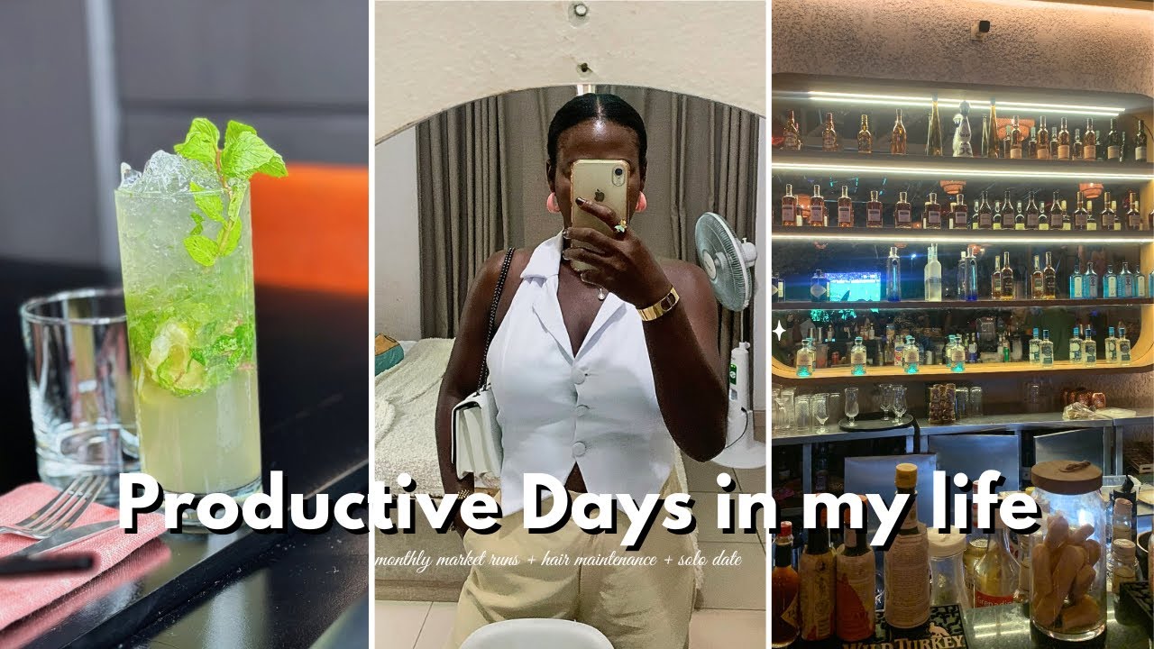 productive living alone vlog: How I budget for the month | solo date | hair breakage