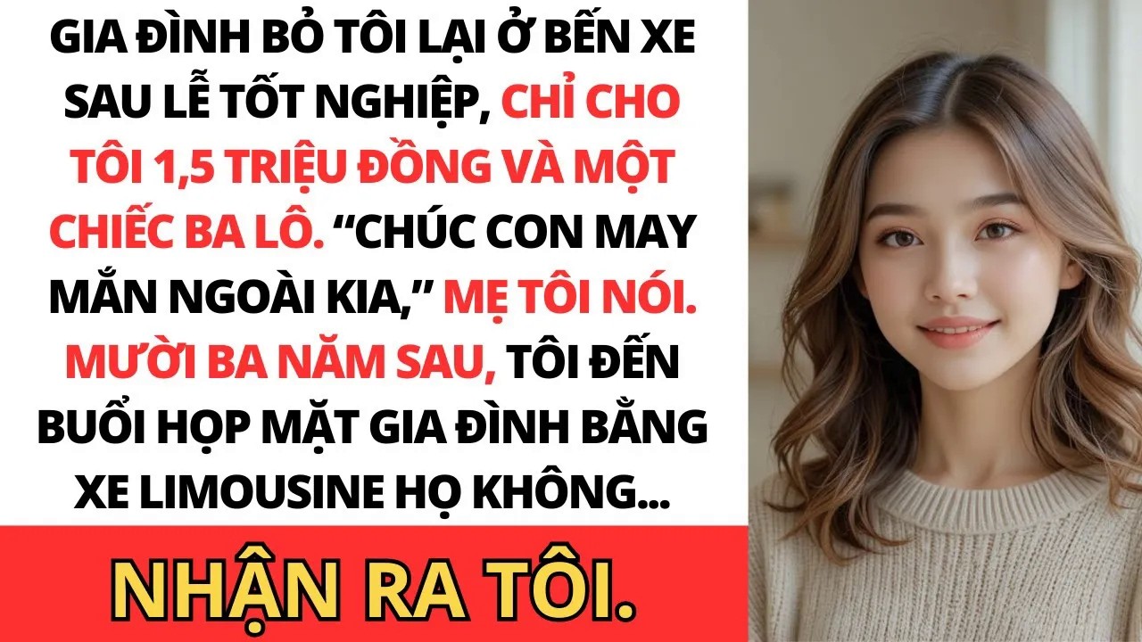 Cha mẹ bỏ rơi tôi sau khi tốt nghiệp — nhiều năm sau, tôi xuất hiện trong buổi họp lớp của họ…