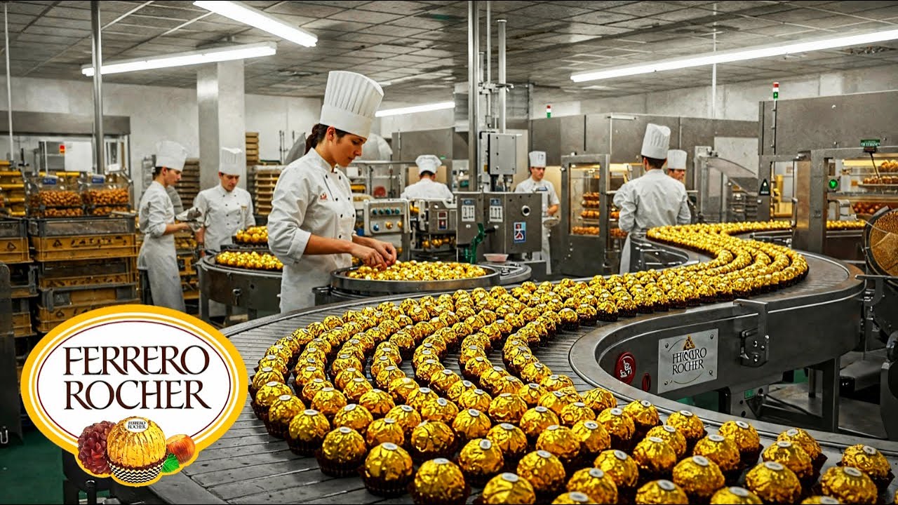 Inside The Ferrero Rocher Factory: Watch How Your Favorite Chocolate is Made! | HOW IT'S MADE