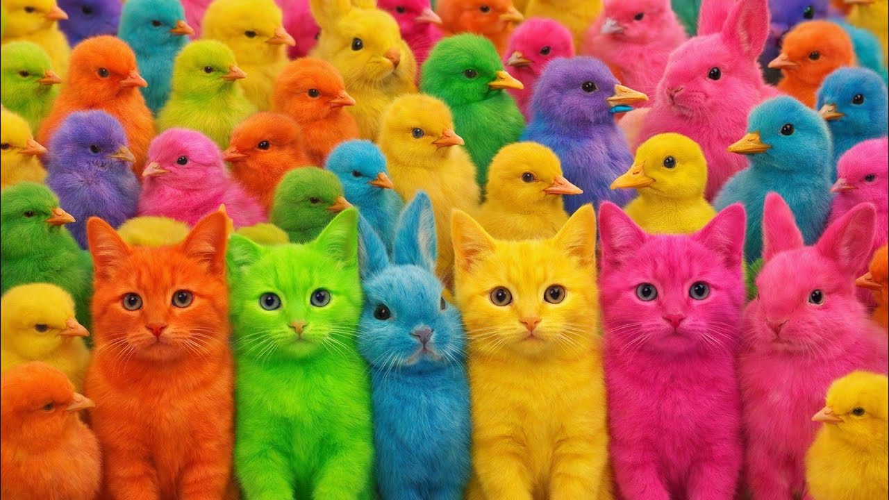 Tangkap Ayam Lucu, ayam warna warni, ayam rainbow, kelinci lucu, bebek lucu, ikan koi, Hewan Lucu