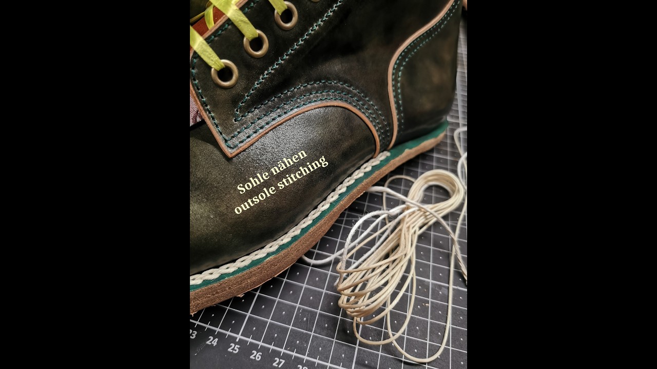 Hand-stitching a leather sole I Traditional shoemaking tutorial