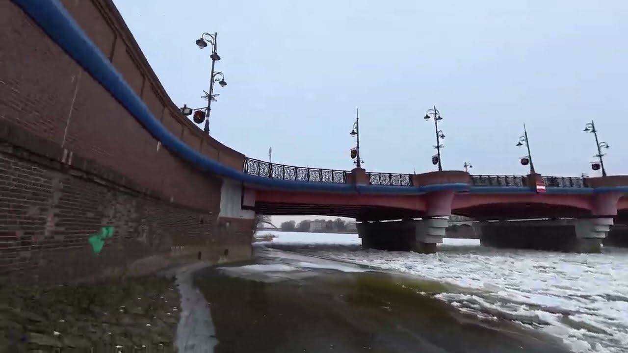 Zamarznięta Warta w Gorzowie 24.01.2026