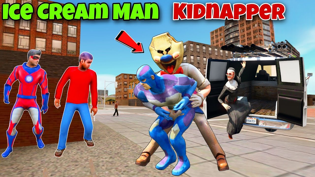Ice Cream Uncle Kidnapped To Rope Hero In Vice Town | Ice Scream 8: Final Chapter | Black Spider 2.0