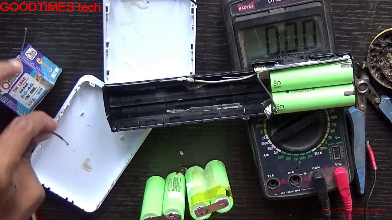 Powerbank | battery replacement using cells from old unused laptop battery