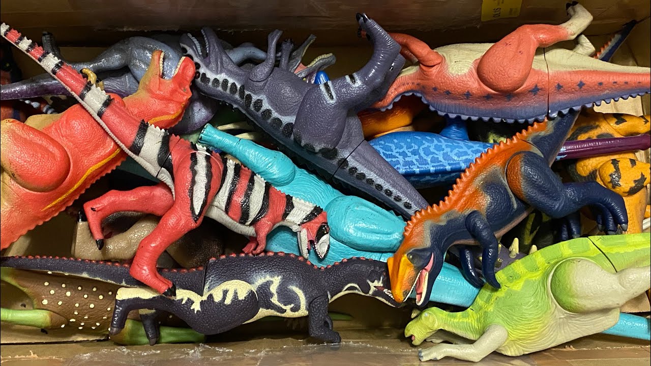 Box of Sega Dinosaur King toys