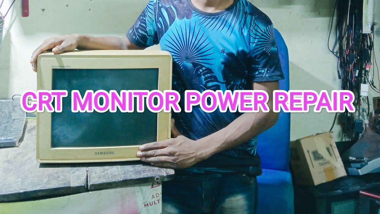 CRT MONITOR POWER PROBLEM REPAIR