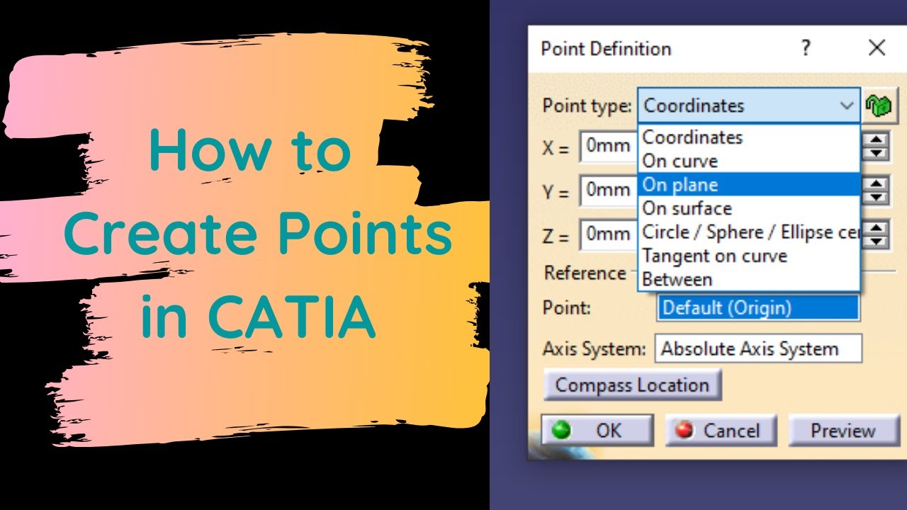 How to create Points|| Part Design|| Catia V5||