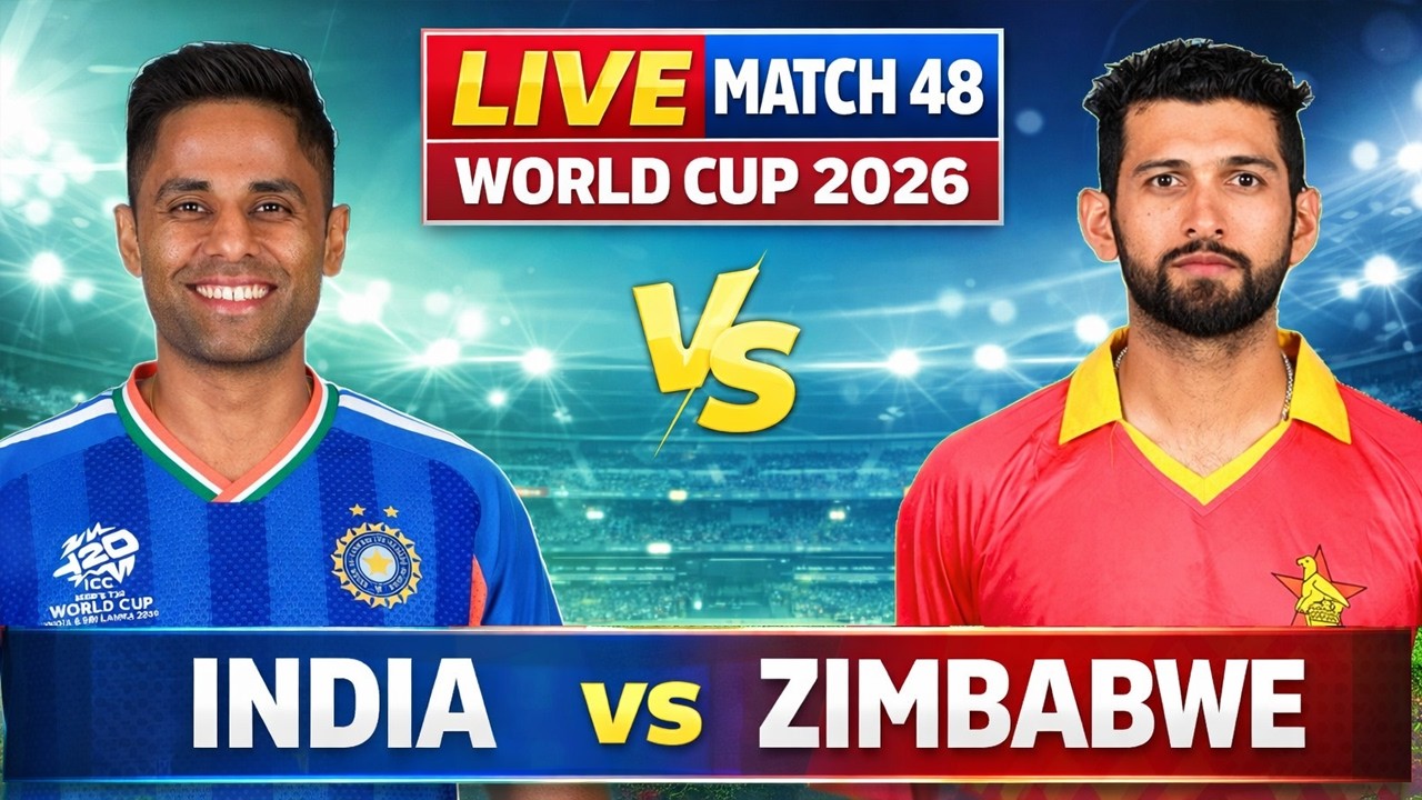 🔴Live Ind vs Zim T20 WC Match |Live Cricket Match Today| IND vs ZIM 48th T20 1st innings last 5 Ove