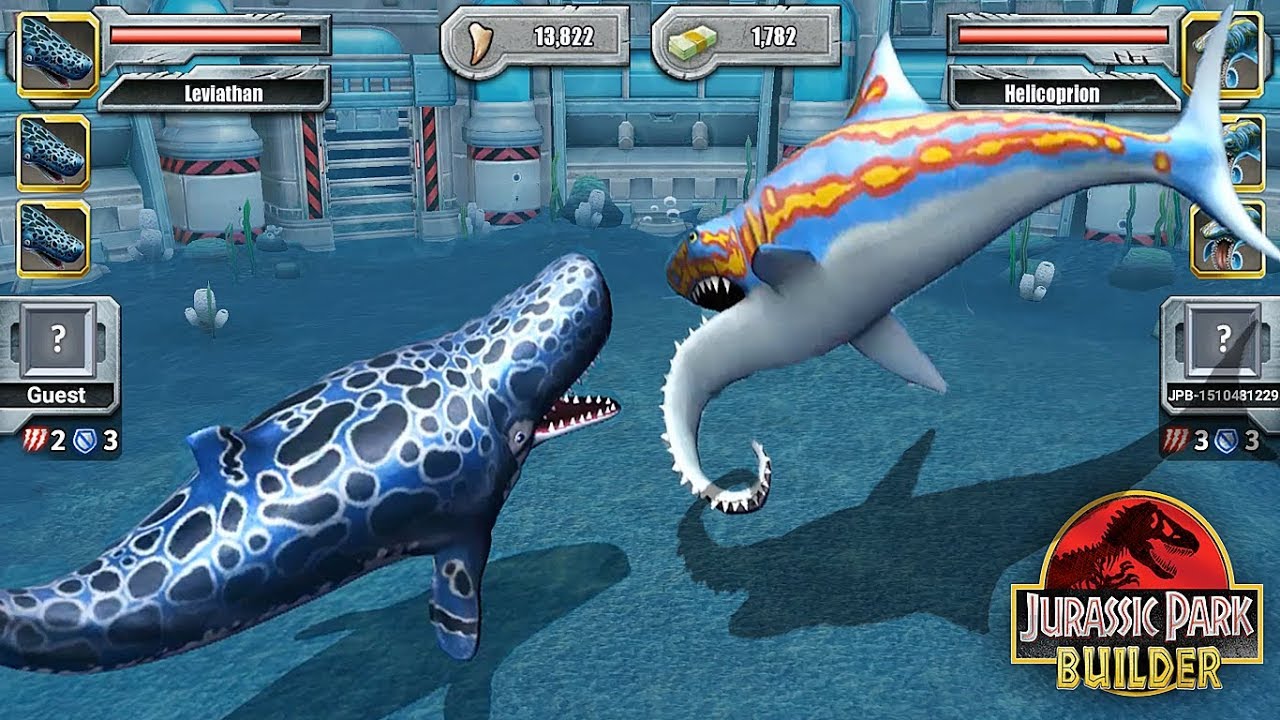 HELICOPRION VS LEVIATHAN - AQUATIC TOURNAMENT || JURASSIC PARK BUILDER